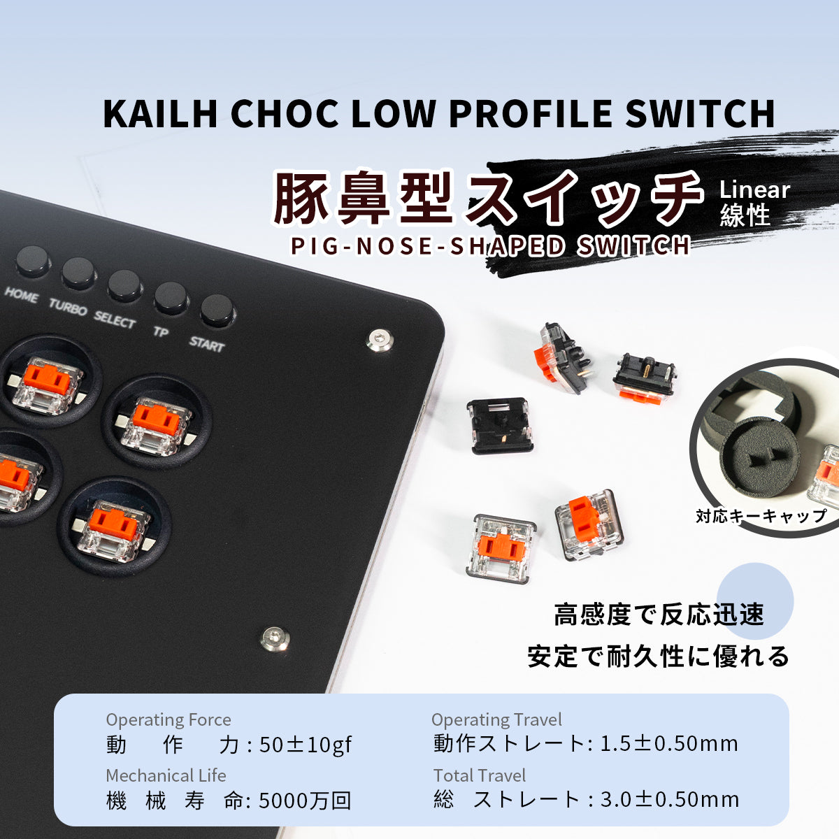 TIKITAKA FTG キースイッチ 霞軸 パンダ軸 ロープロファイルキースイッチ / low profile key switch
