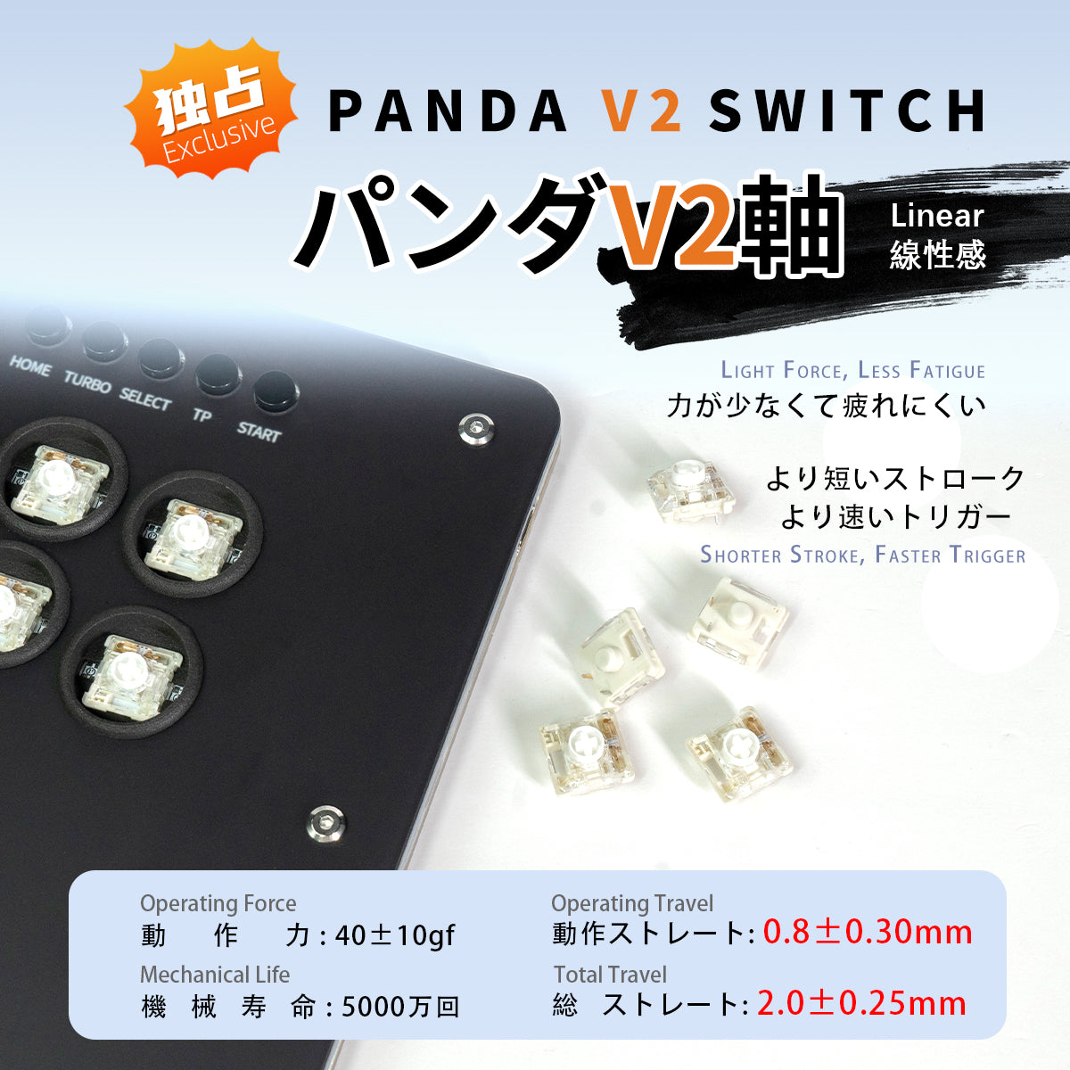 TIKITAKA FTG キースイッチ 霞軸 パンダ軸 ロープロファイルキースイッチ / low profile key switch