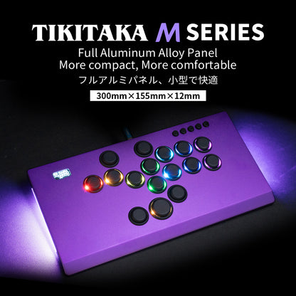 TIKITAKA FTG M16 コントローラーレバーレス PS4/PC対応 レバーレスアーケードコントローラー