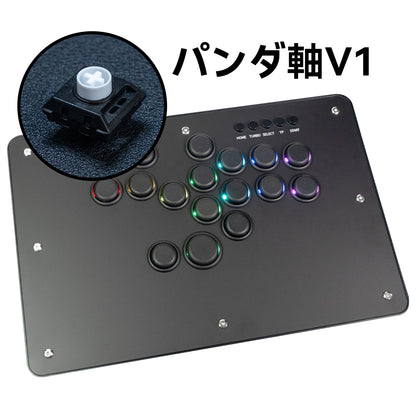 TIKITAKA FTG D16B-F アーケードコントローラーレバーレス PS5/PC対応 レバーレスコントローラー ブラック