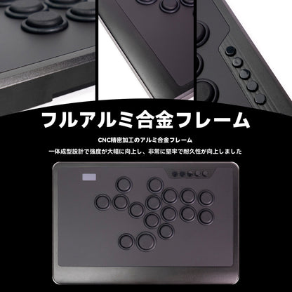 TIKITAKA FTG M16-Elite アーケードコントローラーレバーレス PS5/PC対応 レバーレスコントローラー ブラック
