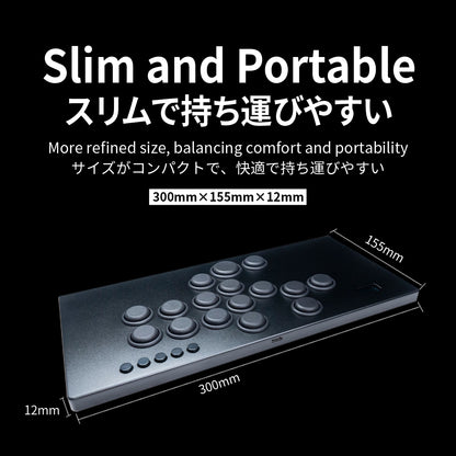 TIKITAKA FTG M16 コントローラーレバーレス PS4/PC対応 レバーレスアーケードコントローラー
