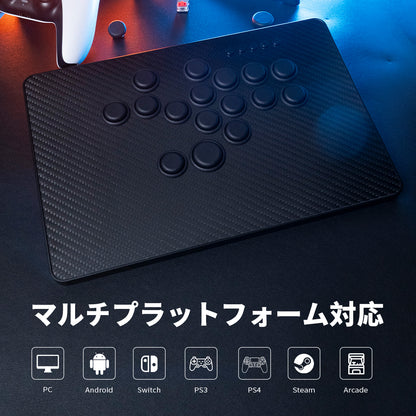 TIKITAKA FTG C16 レバーレスコントローラー PS5/PC対応 アーケードコントローラー レバーレス ブラック