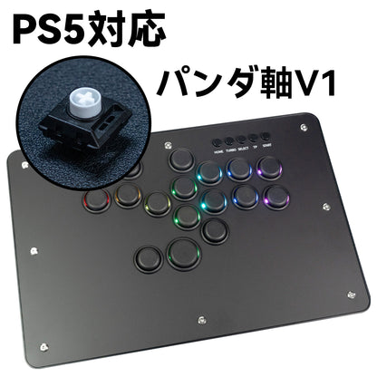 TIKITAKA FTG D16B-F アーケードコントローラーレバーレス PS5/PC対応 レバーレスコントローラー ブラック