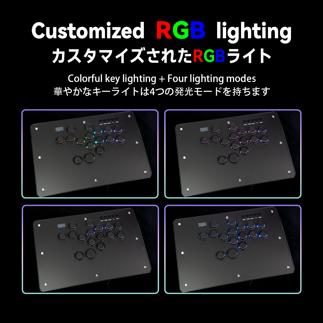 TIKITAKA FTG D16B-F アーケードコントローラーレバーレス PS5/PC対応 レバーレスコントローラー ブラック