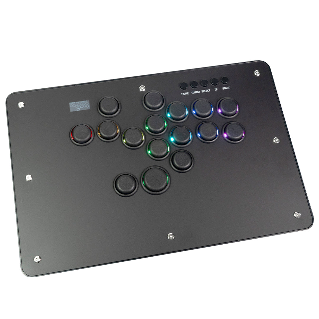 TIKITAKA FTG D16B-F アーケードコントローラーレバーレス PS5/PC対応 レバーレスコントローラー ブラック