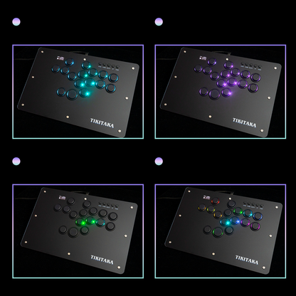 TIKITAKA FTG コントローラー レバーレス PS5/PC対応 レバーレスアーケードコントローラー Dシリーズ ブラック