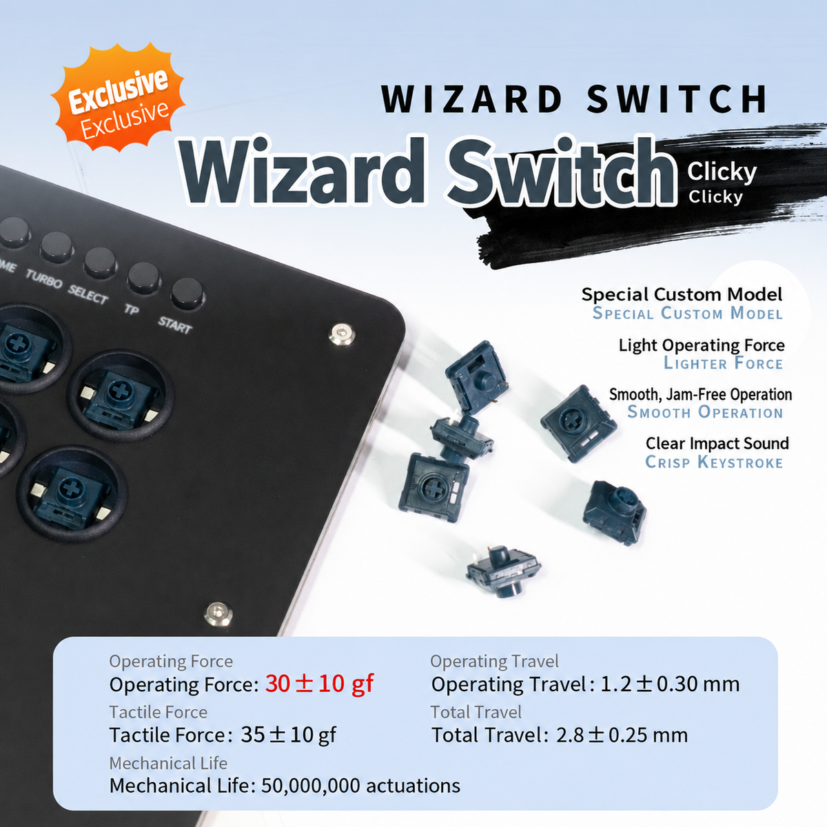 TIKITAKA® FTG キースイッチ 霞軸 パンダ軸 — switch-09 (English)