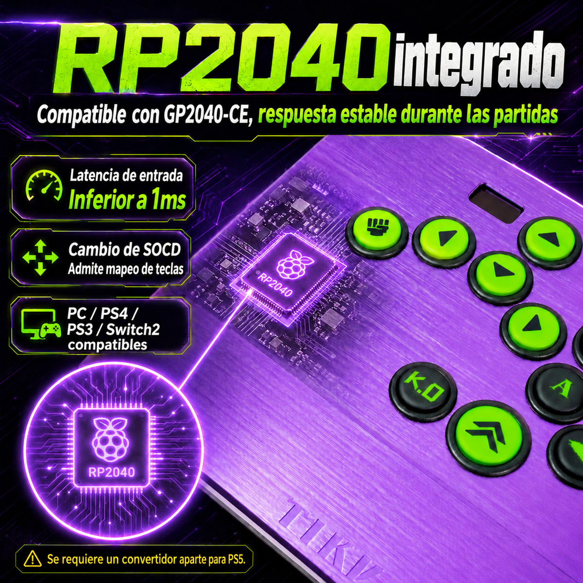 TIKITAKA FTG Serie M3Pro de Aluminio con tapas de teclas PBT de sublimación